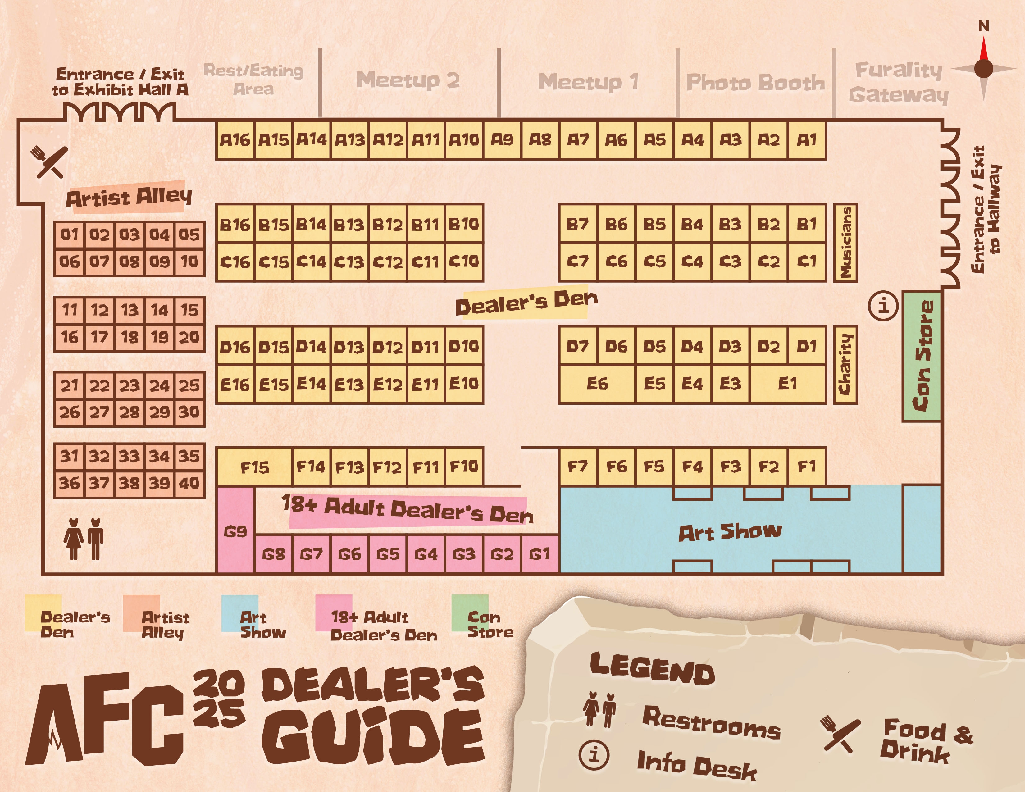 Dealers Den And Artists Map